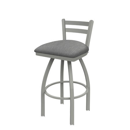 Holland Bar Stool Co 30" Low Back Swivel Bar Stool, Nickel Finish, Graph Seat 41130AN020